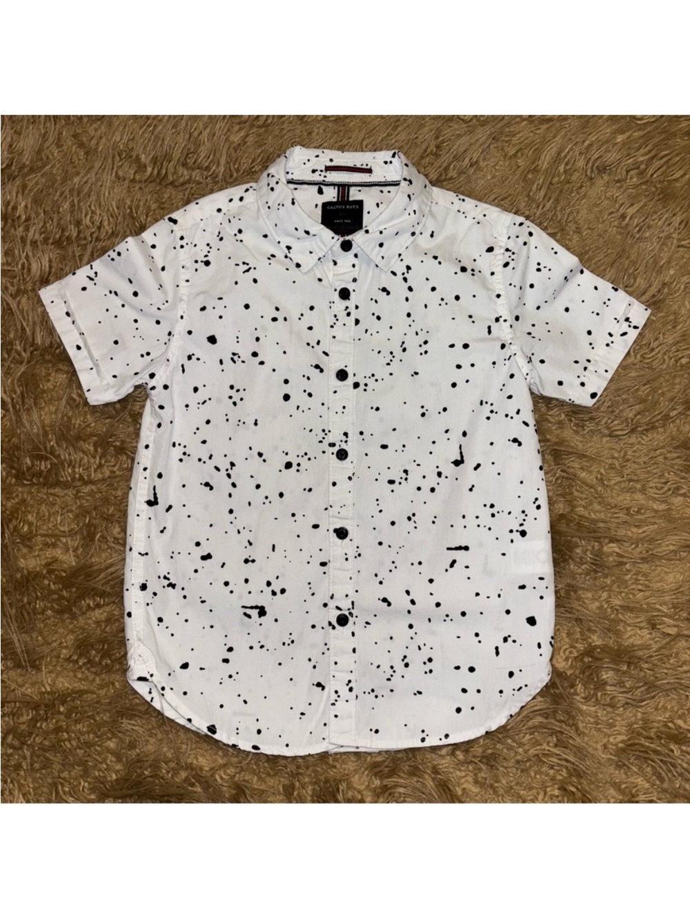Cactus White and Black Patterned Casual Shirt